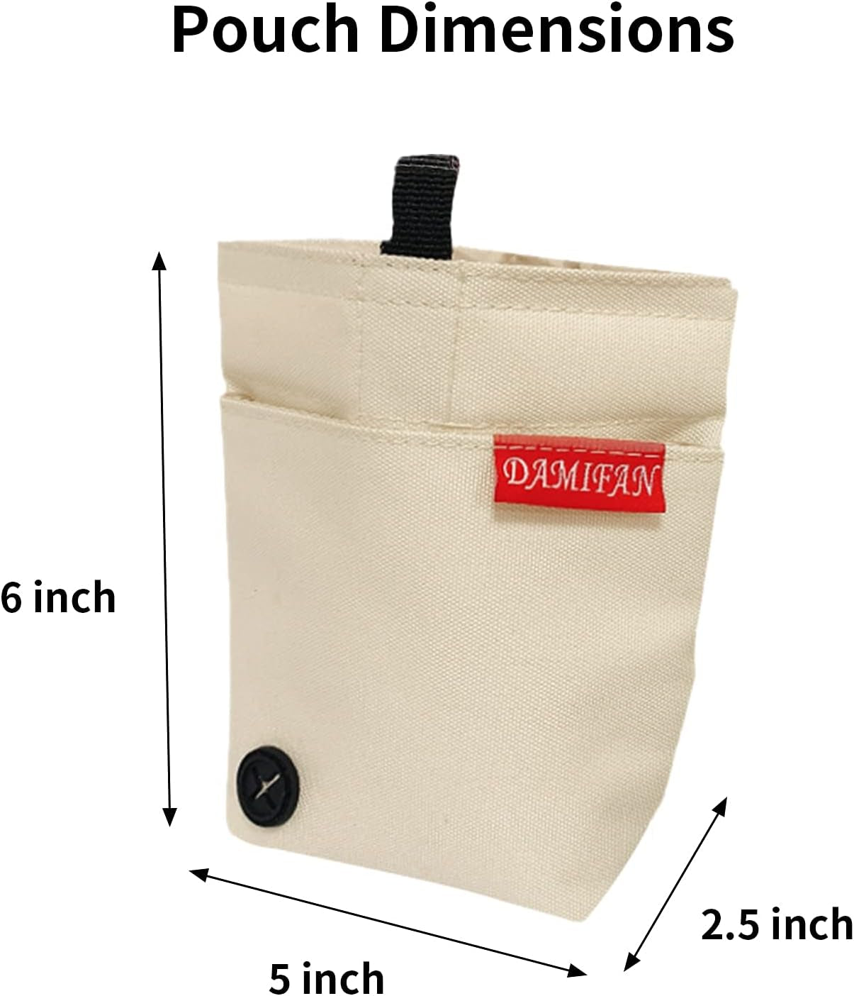 Pet Supplies Dog Treat Pouch with Adjustable Waist Belt,Large Capacity & Multi-Purpose Puppy Pouch Bag to Carry Dog Training Treats and Toys for Training,Walks and Outings(Beige White)