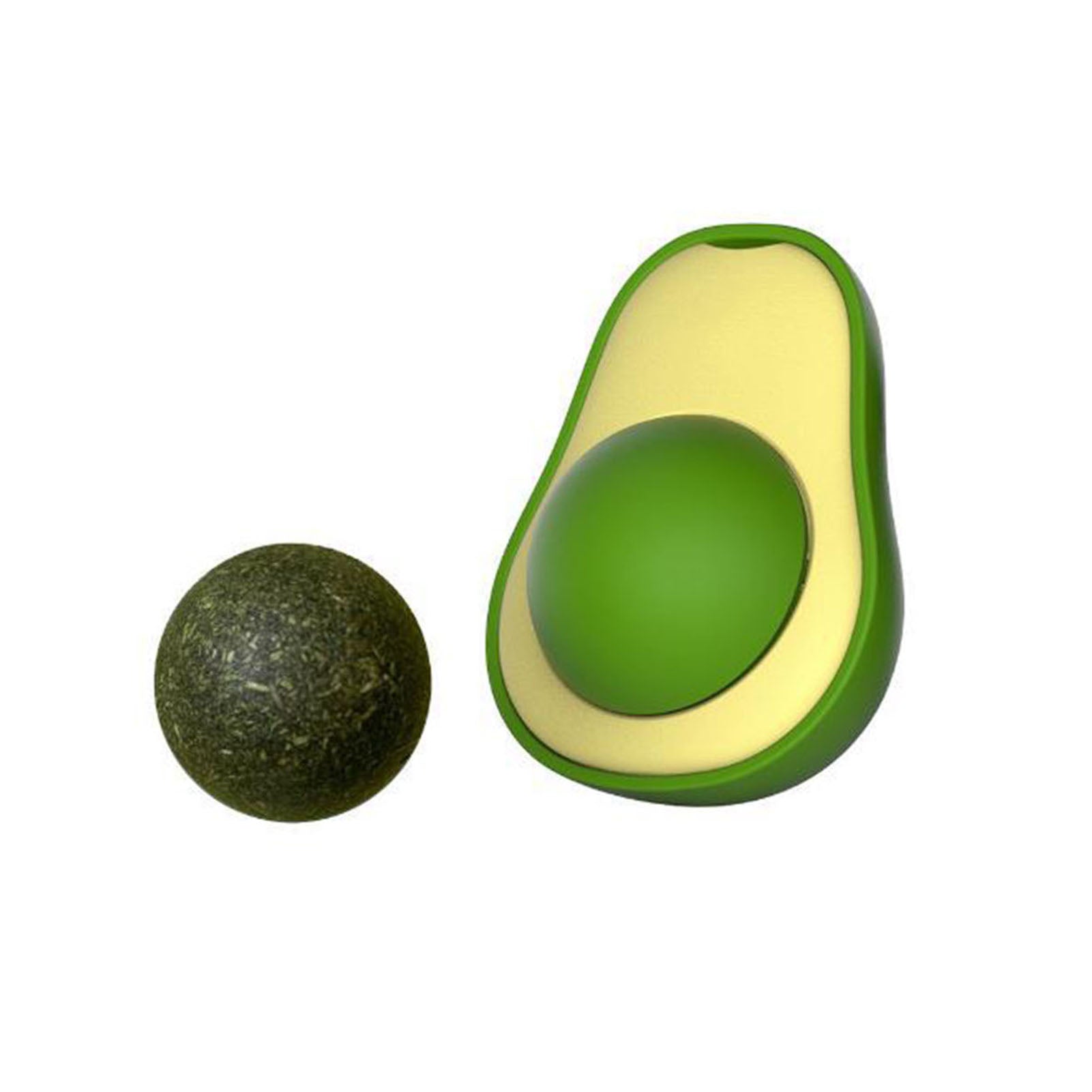 Cute Avocado Catnip Toys Cat Teeth Cleaning Toy Cat Supplies Catnip Mini Cat Treat Toys Interactive Pet Toys Pet Products Pet Avocado Ball Cute Funny Mint Cleaning Teeth Toy for Cat Supplies