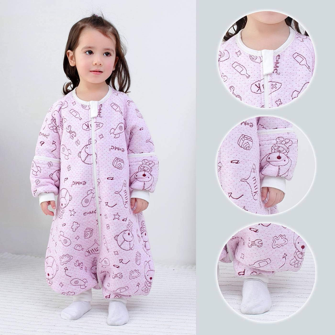 Baby Wearable Blanket 100% Soft Cotton Cartoon Sleepsuit Warm Pajamas