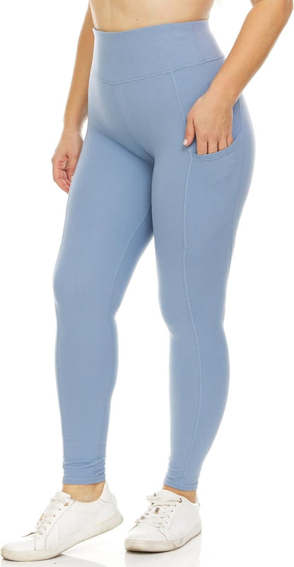 Athletic Leggings for Women, Yoga Pants with Pockets, High Waist