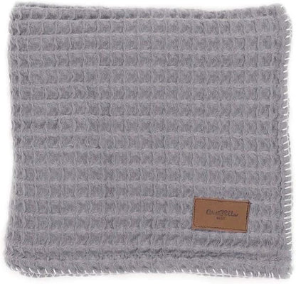 – Cotton Waffle Knit Baby Blanket | Blue | 100% Organic Cotton |Travel and Stroller Blanket |Babies and Toddlers | 36” X 40” | Machine Washable