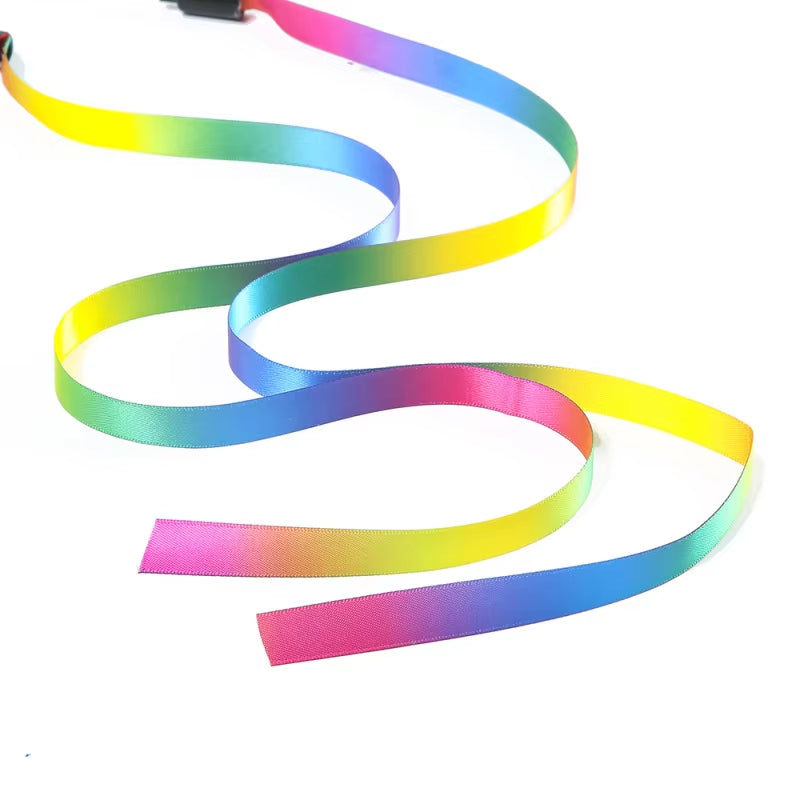 Pet Cat Toys Cute Funny Rainbow Strips Stick Cat Teaser Wand Pet Toys for Cats Interactive Toys Cat Supplies Pet Products