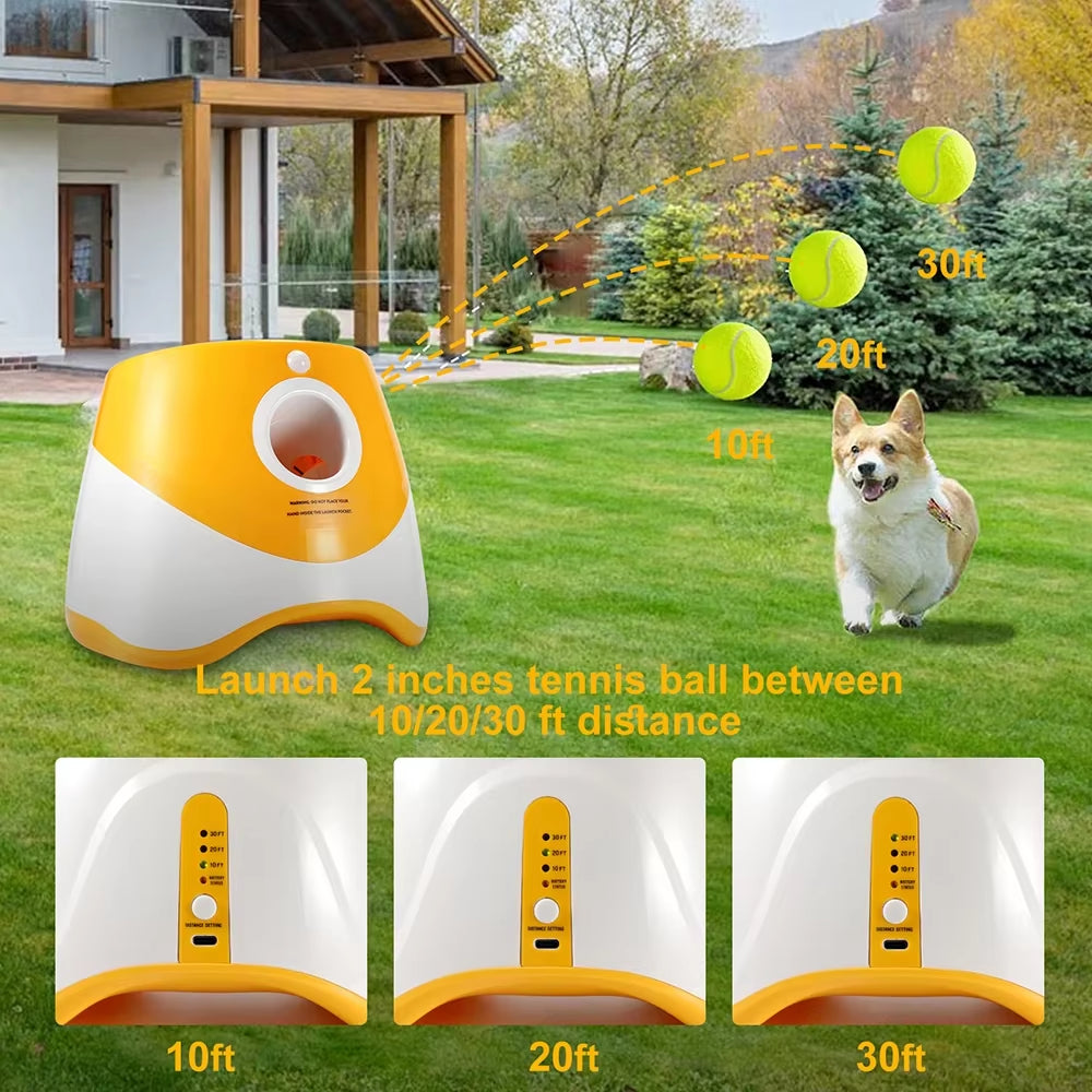 Ball Launcher Automatic for Dogs,3 Distance Pet Toys Dog Accesorios Para Perros Tennis Throw Machine Throw Catapult Dog Toys