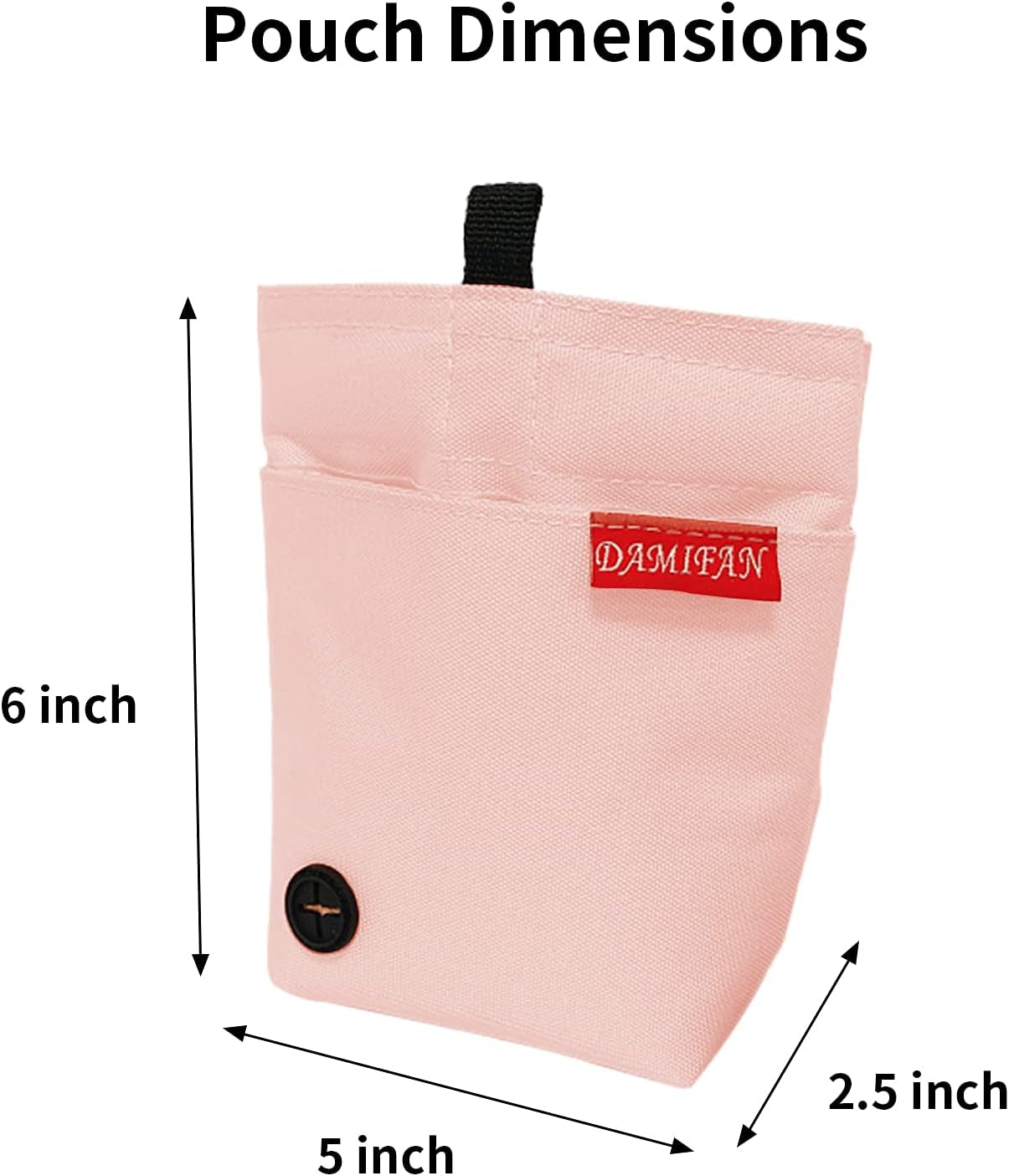 Pet Supplies Dog Treat Pouch with Adjustable Waist Belt，Large Capacity & Multi-Purpose Puppy Pouch Bag to Carry Dog Training Treats and Toys for Training,Walks and Outings(Pink).