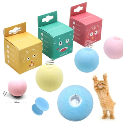 New Gravity Ball Smart Touch Sounding Toys Interactive Pet Toys Squeak Toys Ball Pet Training Toy for Indoor Cats