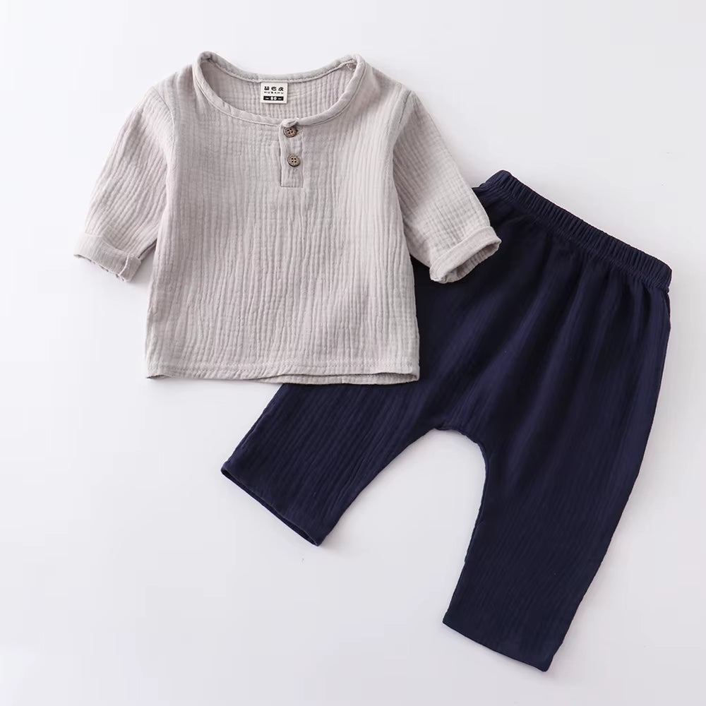 Children T Shirts Fashion Linen Pleated Boys T Shirt Children T-Shirt 2025 Summer Baby Boys Girls T-Shirt Children Clothes Kids