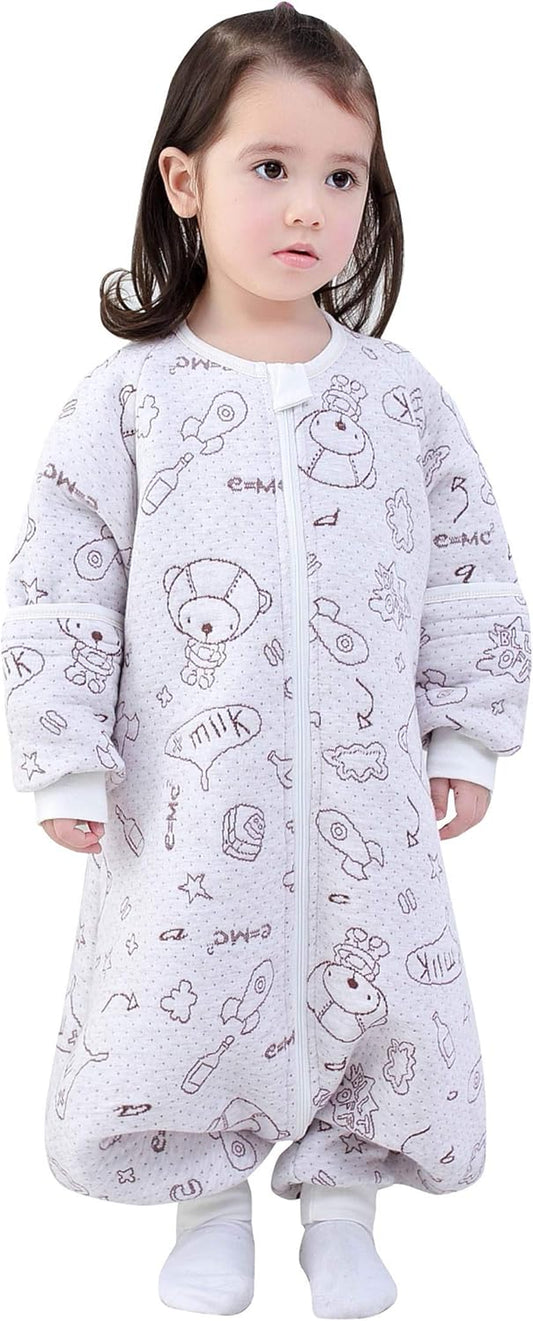 Baby Wearable Blanket 100% Soft Cotton Cartoon Sleepsuit Warm Pajamas