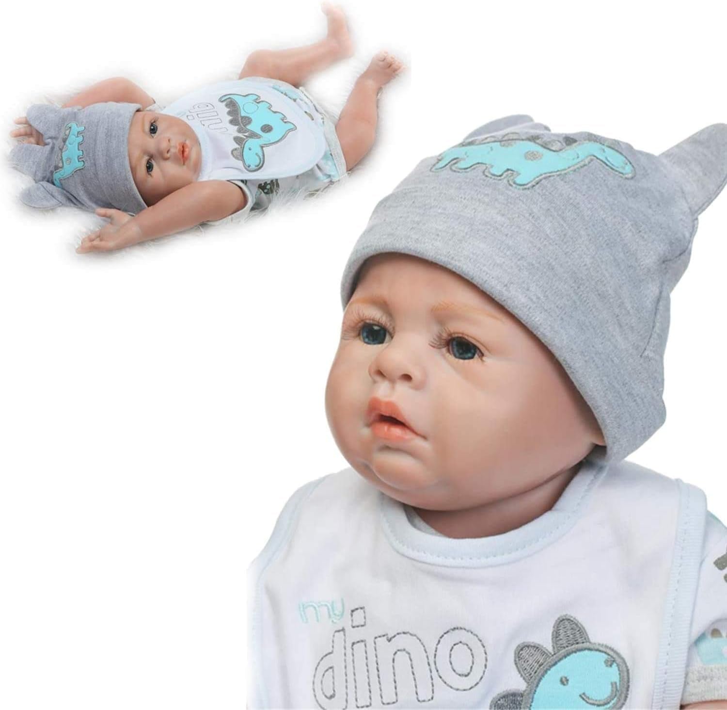 20 Inch Full Body Baby Boy Reborn Doll Newborn Babies Silicone Dolls Toddler Kids Xmas Gift