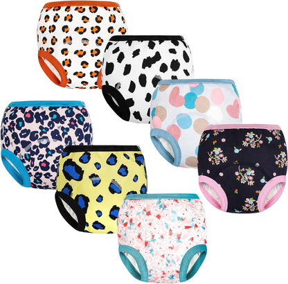 Potty Training Underwear for Boys 7 Packs Absorbent Toddler Training Pants for Girls 2T-6T