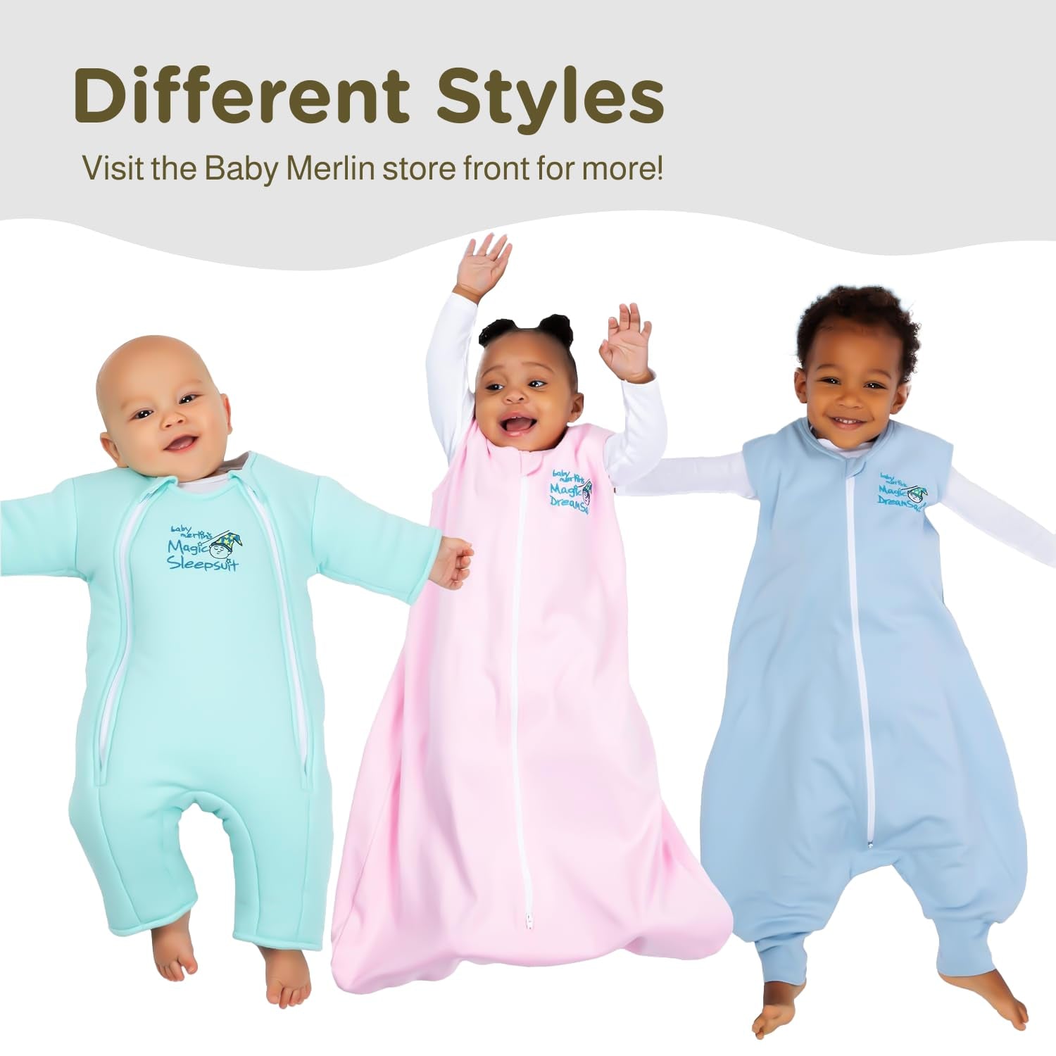 Baby Merlin'S 100% Cotton Baby Transition Swaddle - Baby Sleep Suit - Cream 2-Pack - 3-6 Months