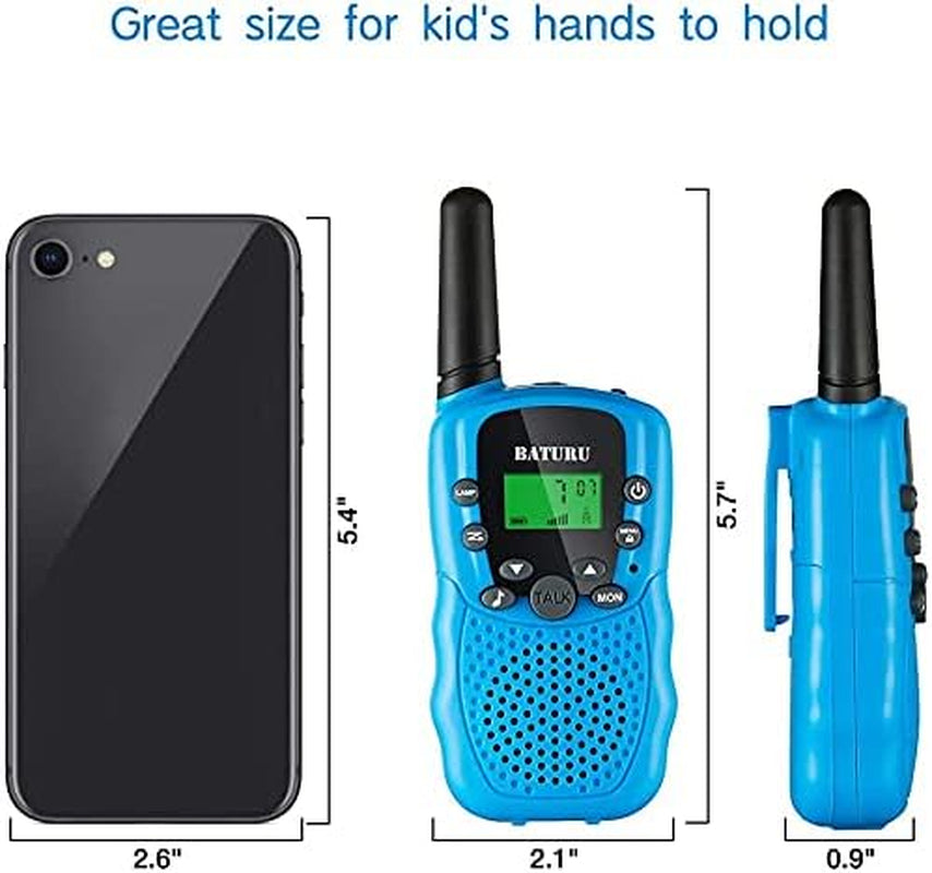 Walkie Talkies for Kids 3 Miles Long Range, 22 Channels Walkie Talkie with Clear Sound & Automatic Squelch, Valentine Gifts for Kids, Toys for Kids Girls Boys Age 3-12