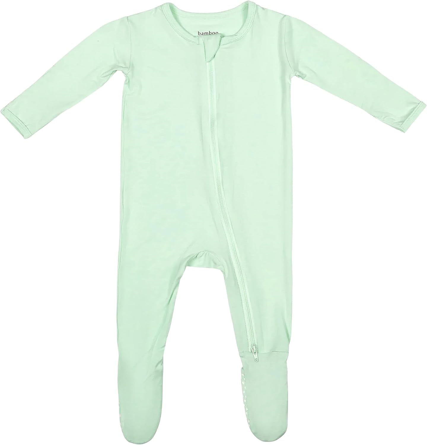 Soft Baby Bamboo Viscose Footie Pajamas, Zipper Closure, 0-24 Months