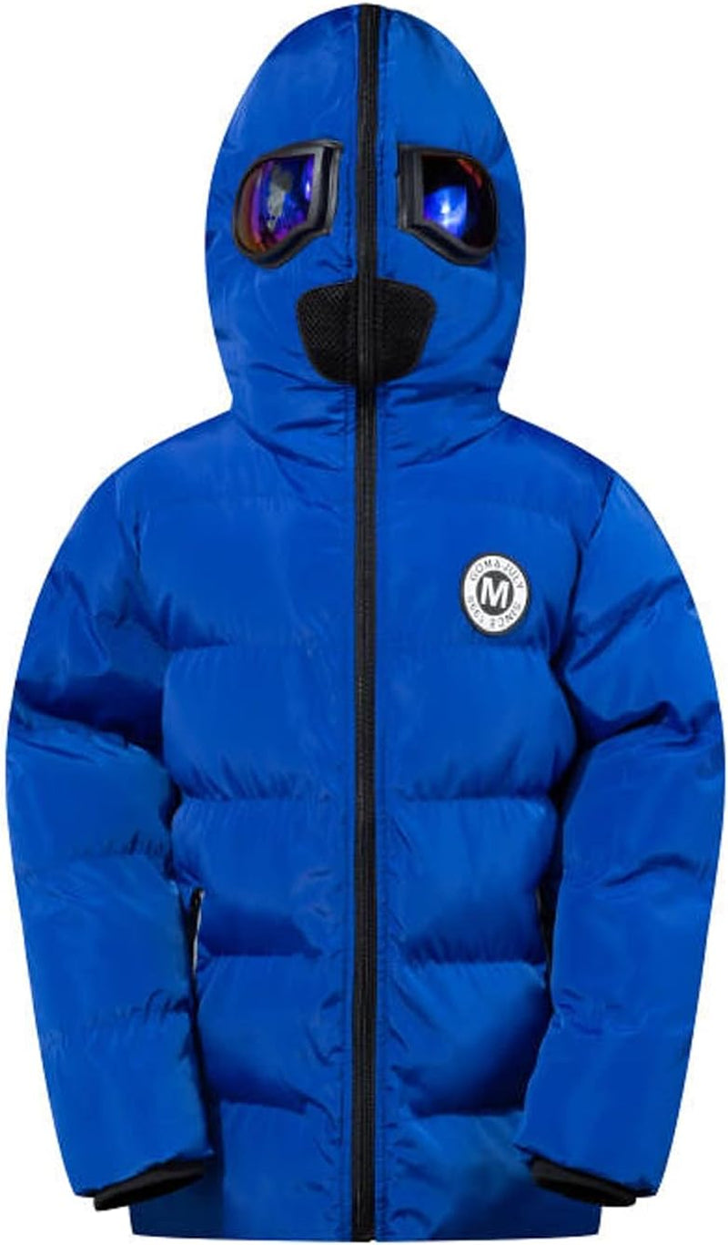 Boys Warm Hooded Jacket Windproof Coat Outdoor Casual Lightweight for Kids Winter Autumn Spring Blue