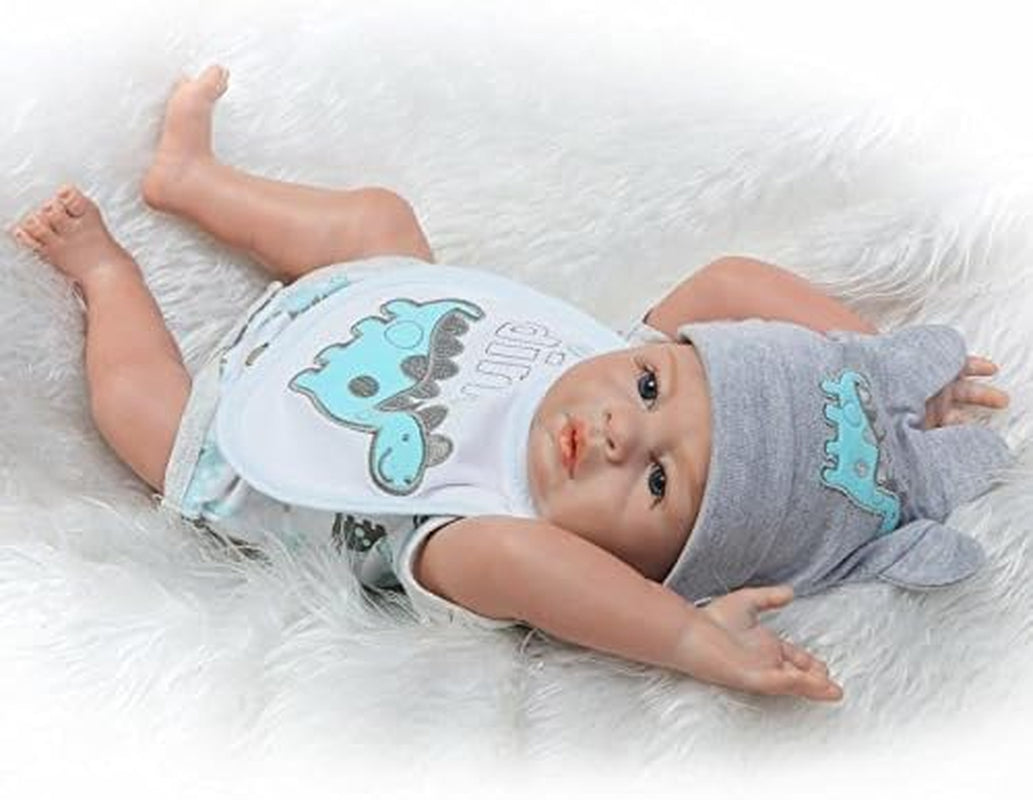 20 Inch Full Body Baby Boy Reborn Doll Newborn Babies Silicone Dolls Toddler Kids Xmas Gift