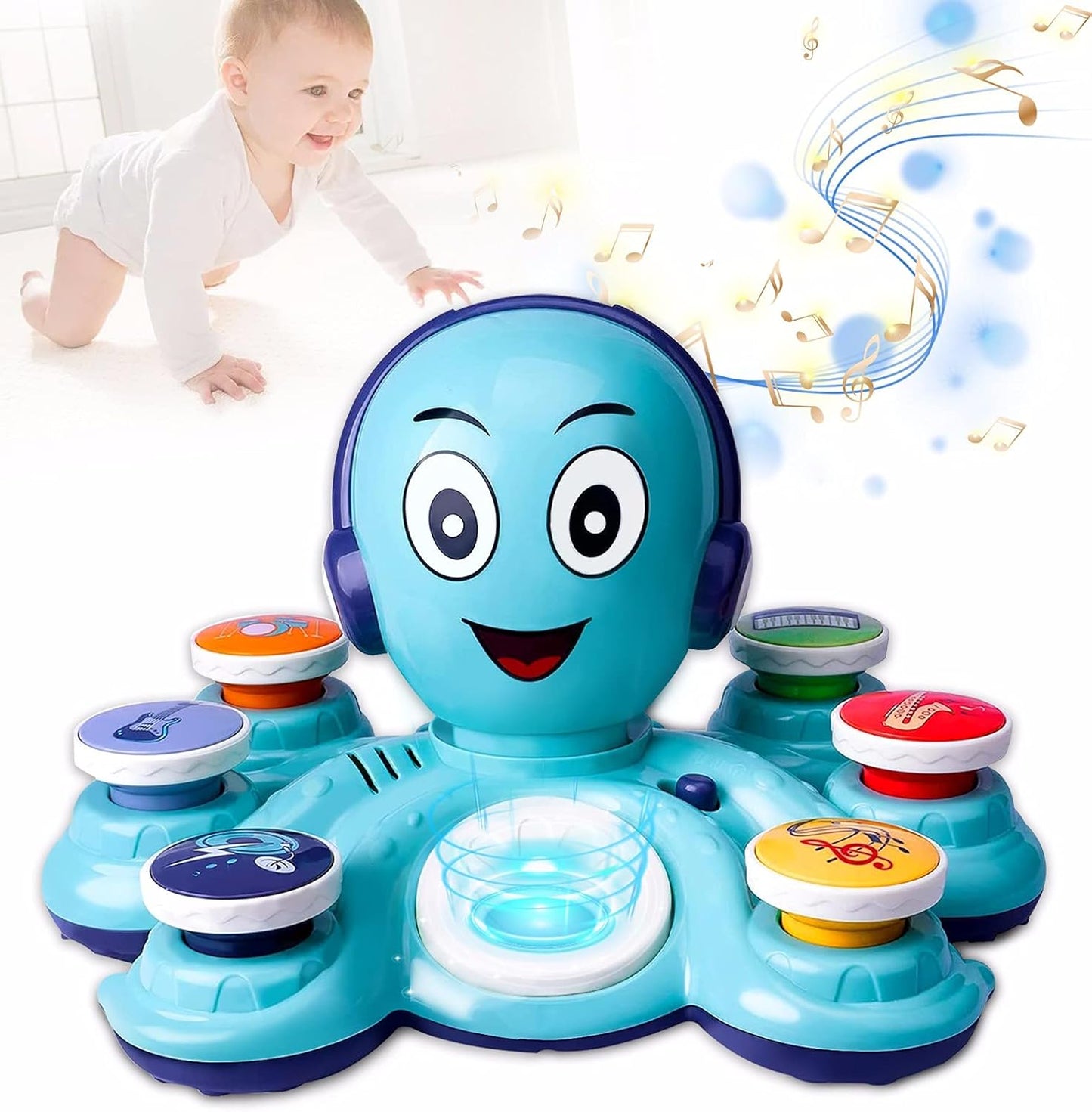 Baby Musical Toy Toddler Learning Toys, Octopus Preschool Music Toys, Educational Toys for 1+ Year Olds