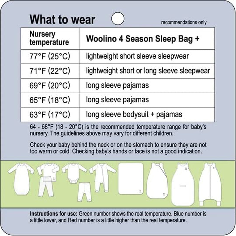 Merino Wool and Organic Cotton Baby Sleep Bag - 4 Season Classic Sleep Sack for Baby - Two-Way Zipper Sleeping Bag for Baby and Toddler - 18-36 Months - Butterfly