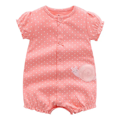 Summer Baby Rompers Baby Girls Clothing 100% Cotton Newborn Cartoon Short Sleeve Baby Boy Clothes Infant Jumpsuits Kids Clothes