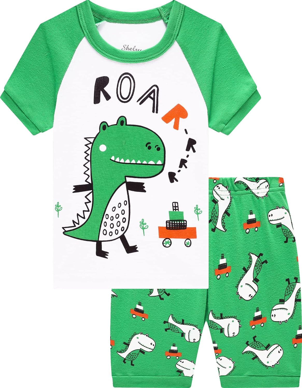 Boys Pajamas Cotton Dinosaur Kids Clothes Cartoon Sleepwear Toddler Clothes Children Pjs Size 6