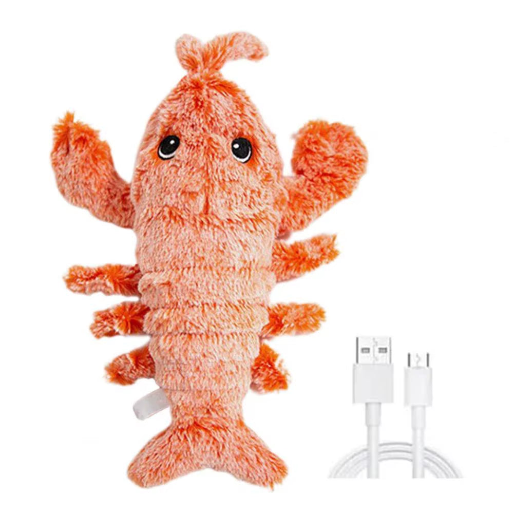 Happy Healthy Pets Toy Pet Toy with Vibration Modes Electric Lobster Toy for Dogs Cats Usb Rechargeable Vibration Modes