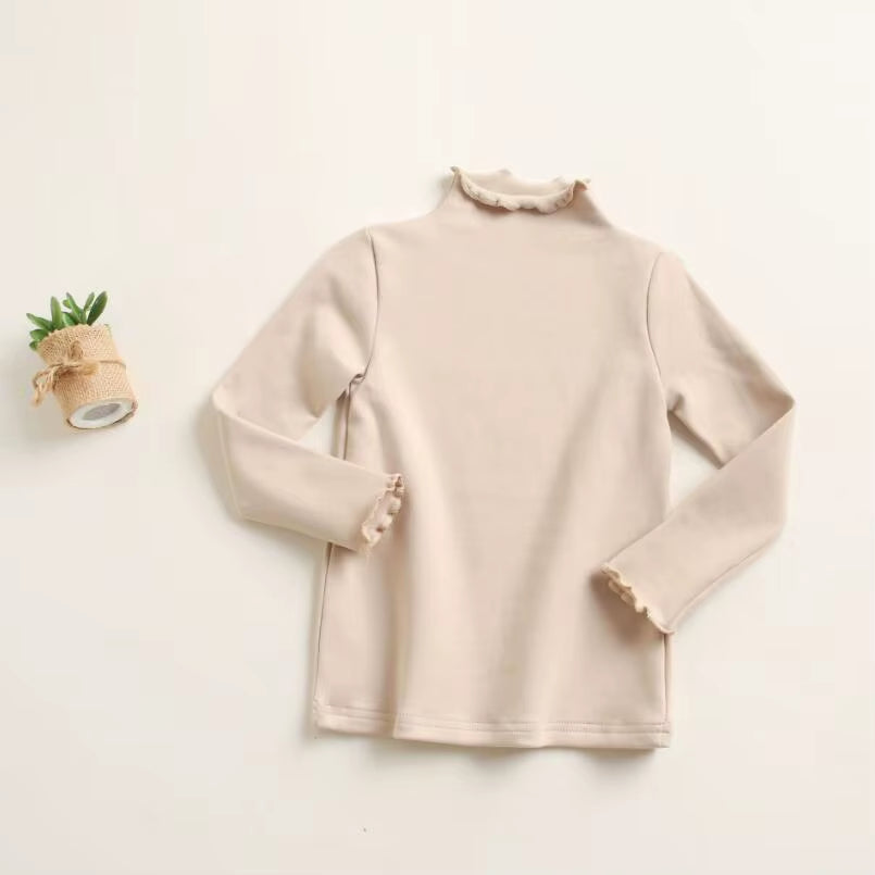 Autumn Winter Girls T-Shirts Long Sleeve Turtleneck Cotton Basic T Shirt Baby Toddler Girl Shirts Kids Tops Tee Children Clothes