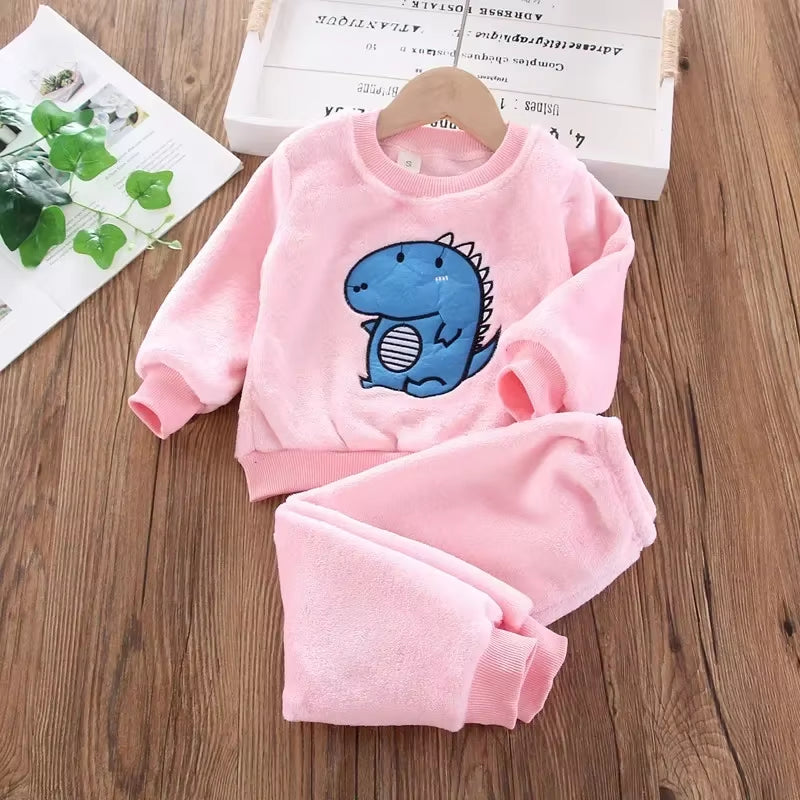 Children'S Pajama Sets Bear Tops + Pants 2Pcs Kids Pajamas Winter Girl Clothing Sets 2 to 6Years Children Clothes Boys Sleepwear