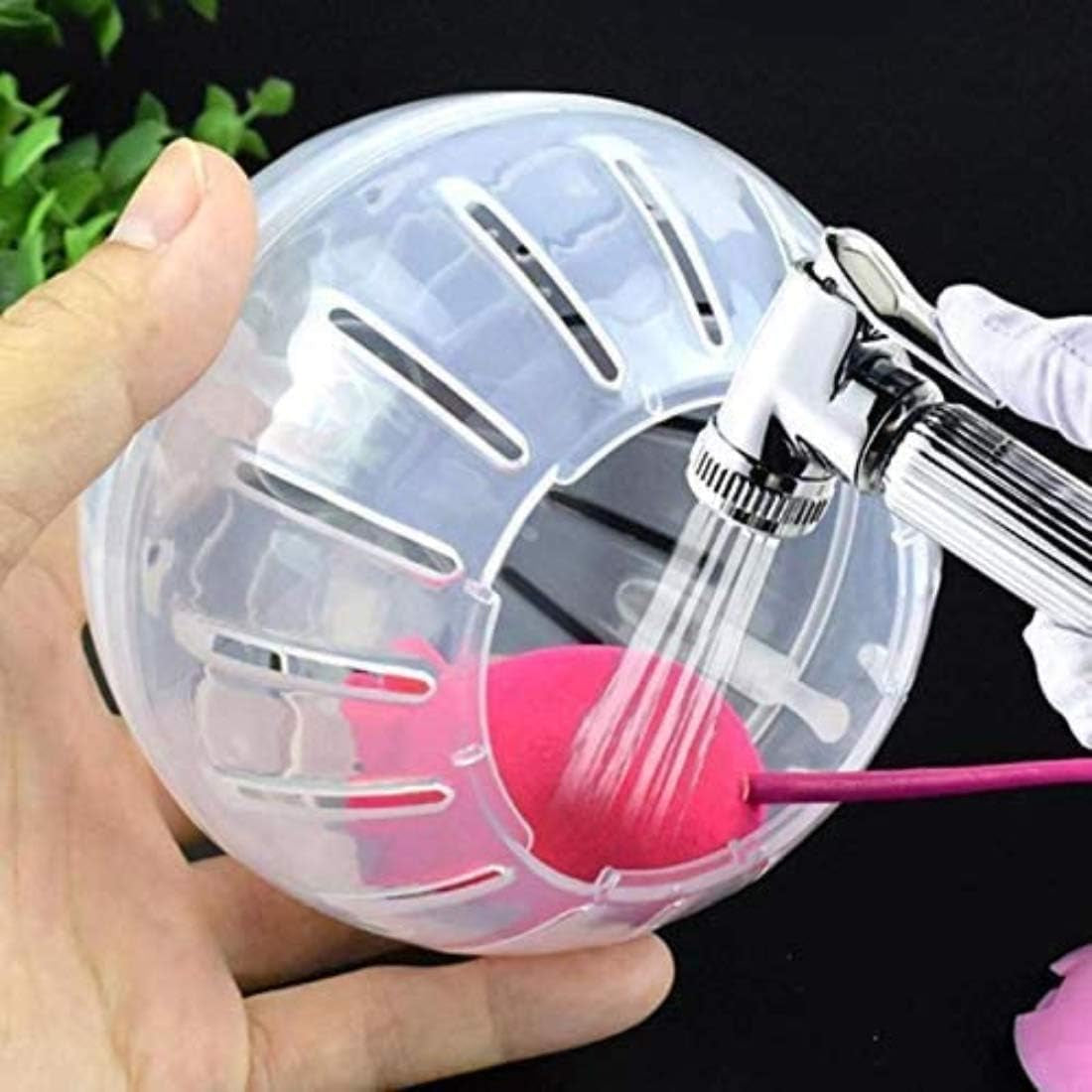 Mini New Cute Dwarf Hamster Running Ball 4.7 Inches Crystal Ball for Hamsters Small Silent Exercise Wheel Small Cage Accessories Suitable for Hamsters Less than 4 Inches 10 Cm in Length (Pink)