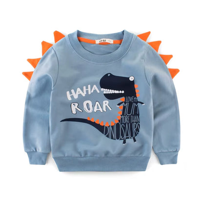 2021 Children Clothes Autumn Baby Sweatshirt Clothes Boys Baseball Uniform Jacket Children'S Girls Dinosaur Cartoon Clothing