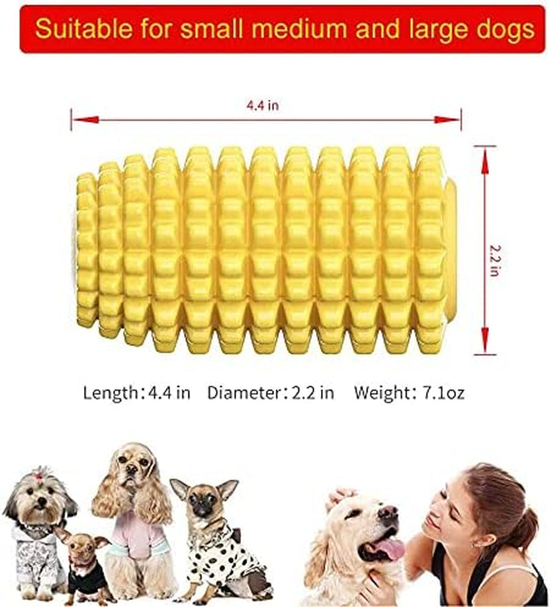 Dog Chew Toys for Large Medium Breed, 2 Pack Dog Toothbrush Clean Teeth Interactive Toys, Dog Squeaky and Rope Toys, Non-Toxic Natural Rubber Long Lasting Indestructible Dog Toys