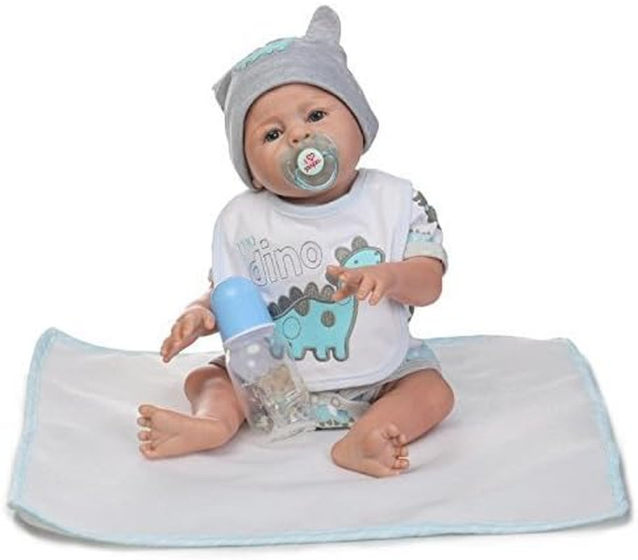 20 Inch Full Body Baby Boy Reborn Doll Newborn Babies Silicone Dolls Toddler Kids Xmas Gift