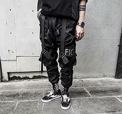 Men’S Fashion Cargo Pants Casual Hip Hop Drawstring Ankle Pants Ankle Length Relaxed Fit