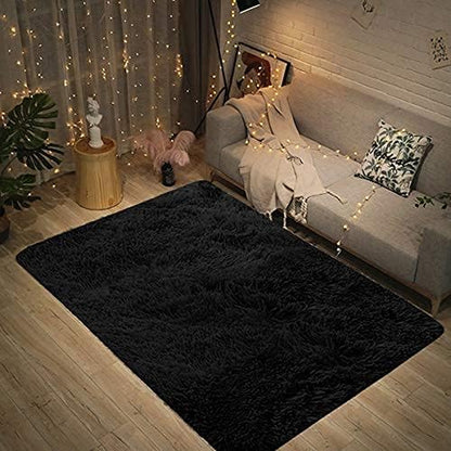 Soft Shag Faux Fur Area Rug Warm Floor Rugs for Bedroom Living Room,Non-Slip Plush Fluffy Comfy Furry Fur Rugs Babys Care Crawling Carpet