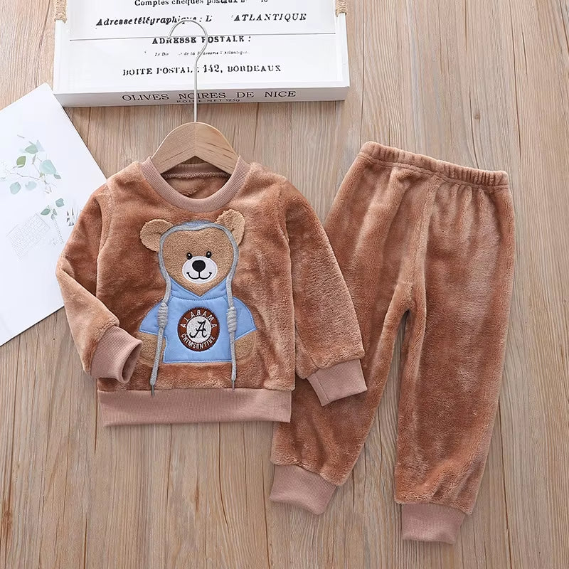 2023 New Clothing Set Sweater+Pants 2Pcs for Girls Boys Outfit Cotton Warm Costume Winter Children Clothes Suit 1-4Y