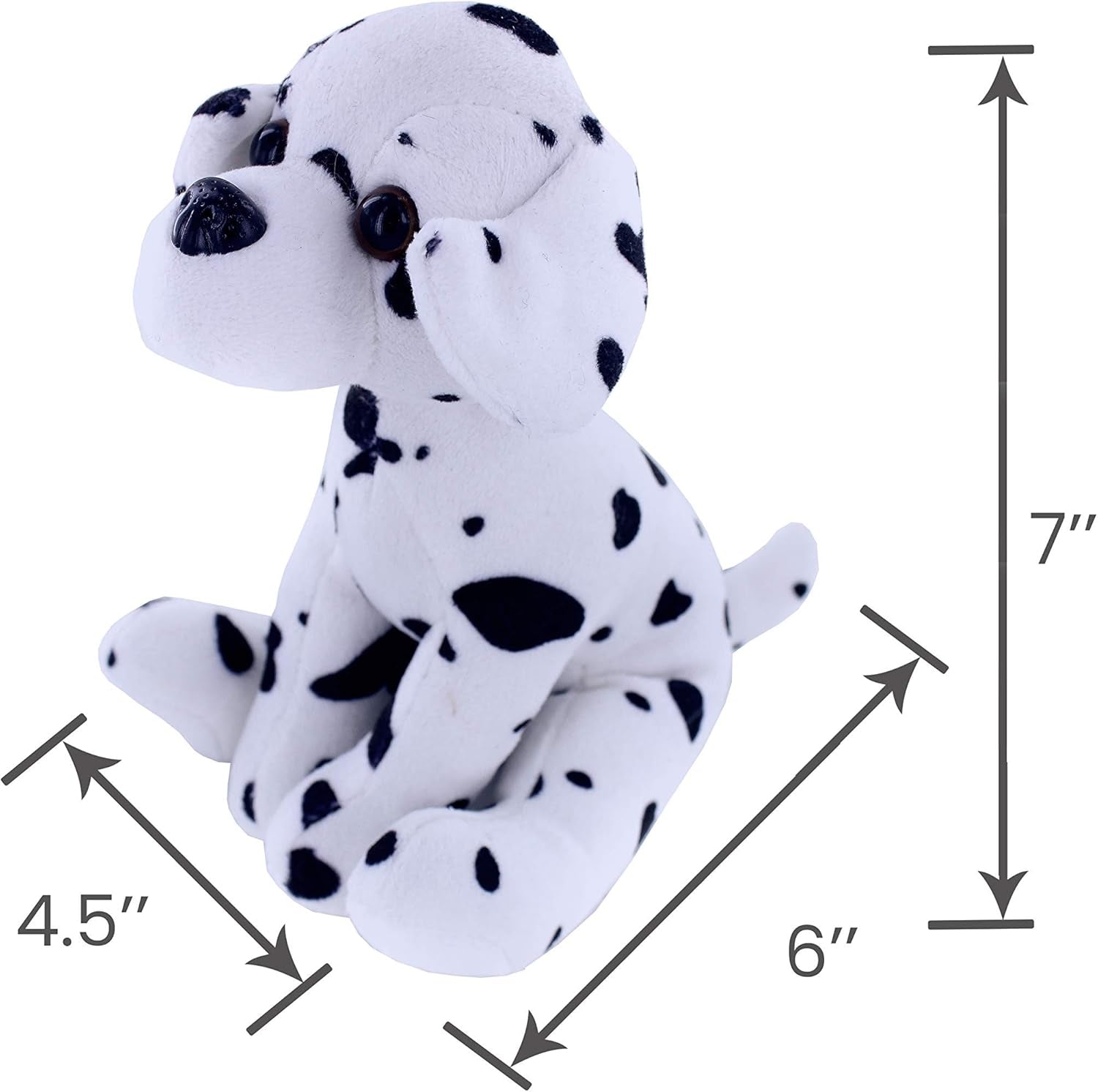 Realistic Stuffed Animal Toys Puppy Dog 8 Inches, Holiday Plush Figures for Kids, Babies to Play with (New Dalmatian)