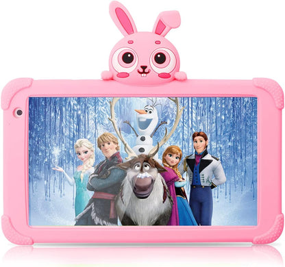 Kids Tablet Android Tablet for Kids 7 Inch Wifi Toddler Tablet 32GB Quad Core Kids Tablets Support Bluetooth Camera Support Netflix Youtube Parental Control 4000Mah Boys Girls (Pink)