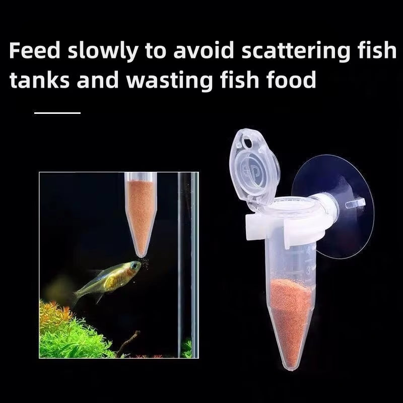 Automatic Fish Feeder Cone Shrimp Egg Worm Funnel Cup Feeding Tool Ring Ornamental Tank Aquarium Accessories with Suction