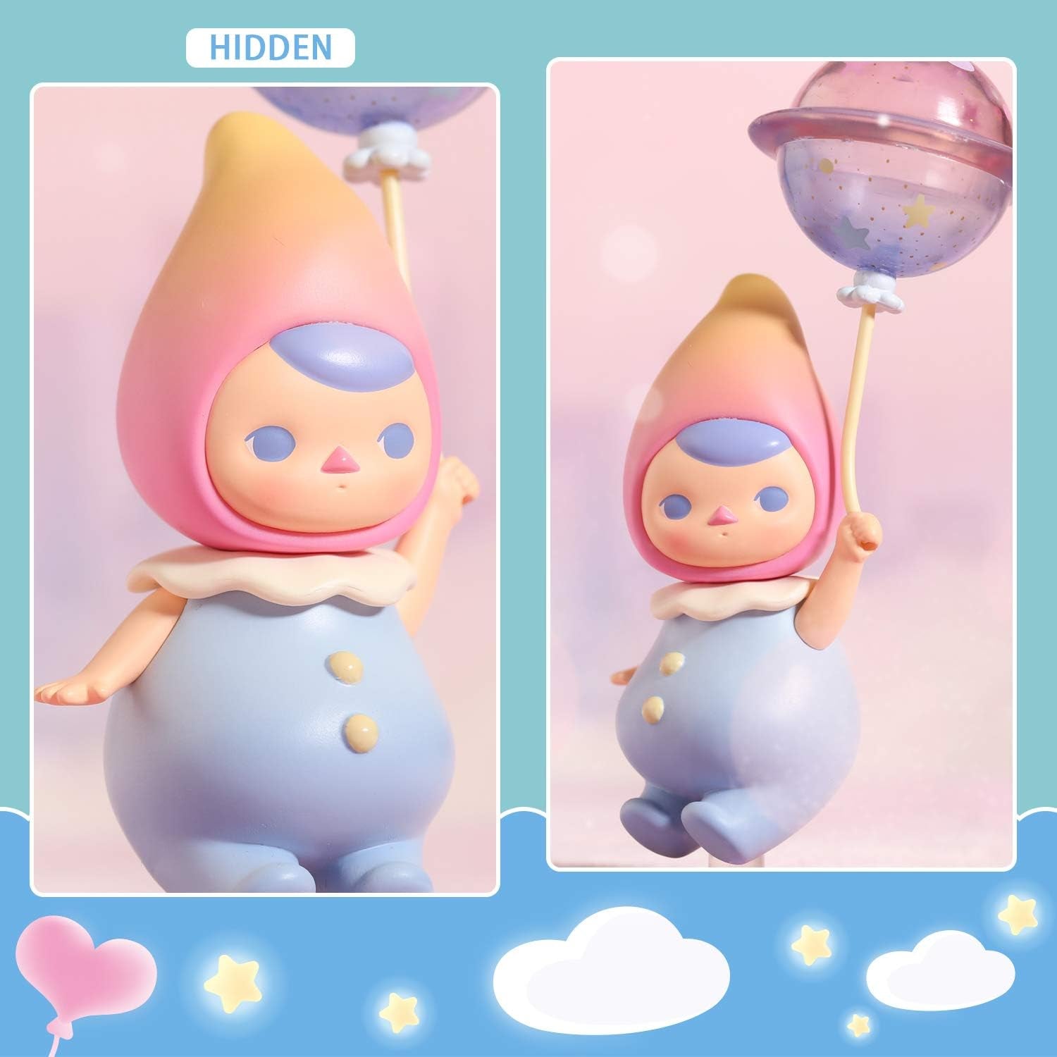 Pucky Balloon Babies Series Collection Blind Boxes Little Art Toy Collectible Cute Kawaii Mini Toy Figures Gift Collectibles Dolls-12 Pack