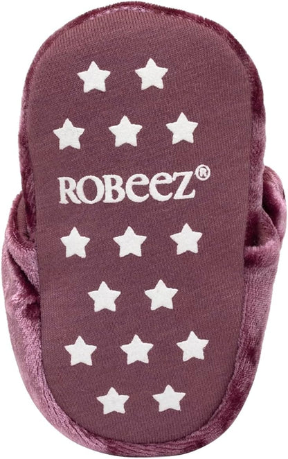 Baby Girls and Boys Crib Fleece Sherpa Snap Booties with Slip-Resistant Soles for Infant and Toddler, 0-18 Months