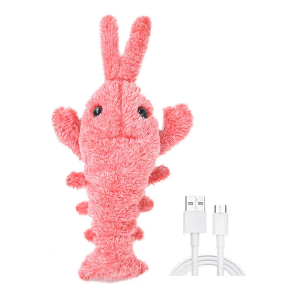 Happy Healthy Pets Toy Pet Toy with Vibration Modes Electric Lobster Toy for Dogs Cats Usb Rechargeable Vibration Modes