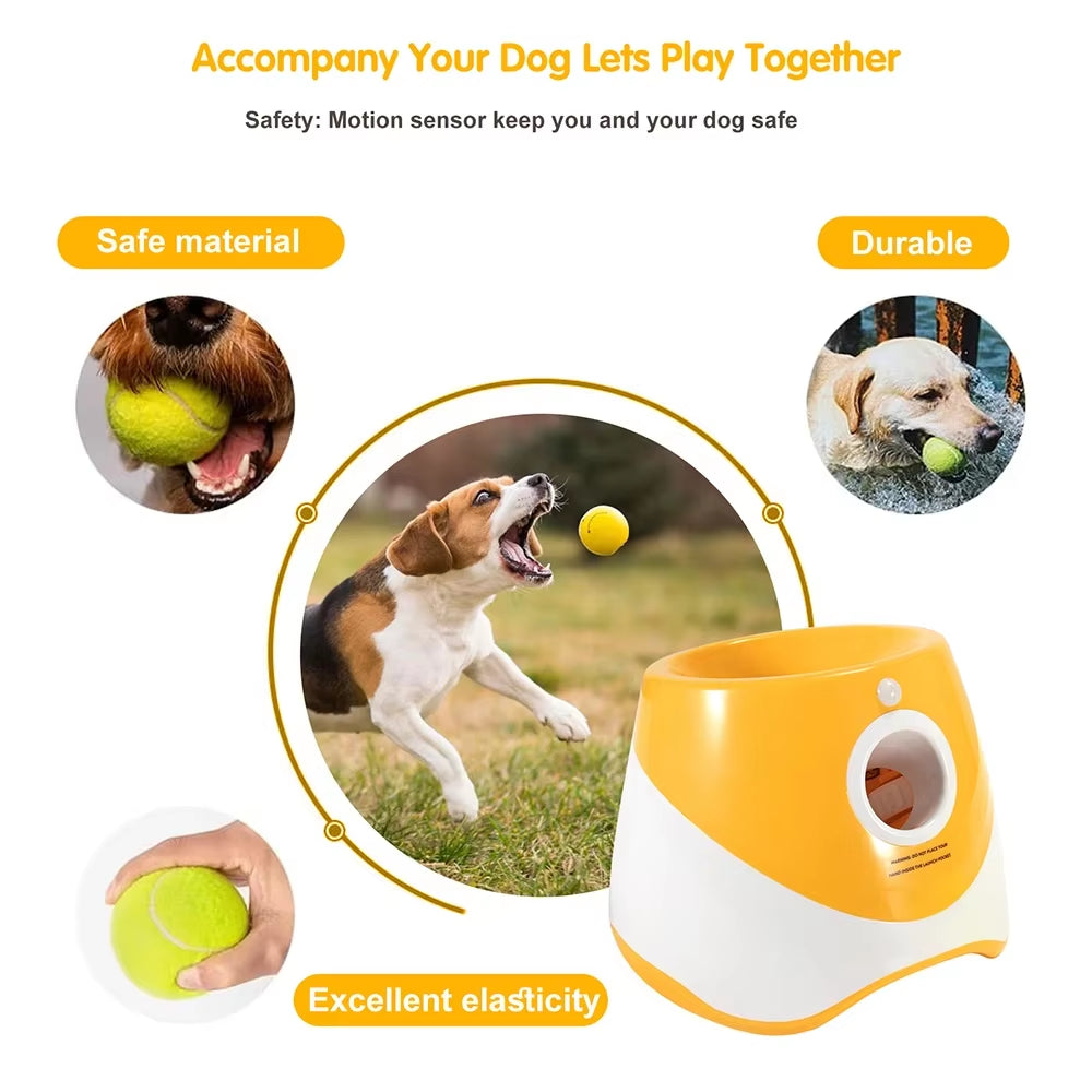 Ball Launcher Automatic for Dogs,3 Distance Pet Toys Dog Accesorios Para Perros Tennis Throw Machine Throw Catapult Dog Toys