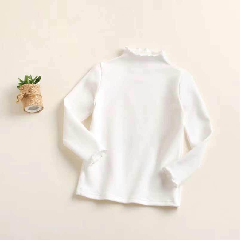 Autumn Winter Girls T-Shirts Long Sleeve Turtleneck Cotton Basic T Shirt Baby Toddler Girl Shirts Kids Tops Tee Children Clothes