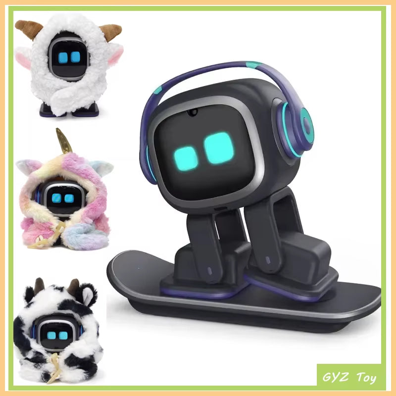 Emo Intelligent Robot Pet Toys Emo Accompanying Voice Machine Ai Puzzle Electronic Action Desktop Electronic Pet Kids Gifts Toys