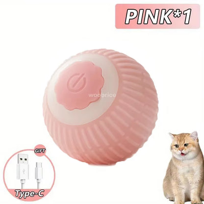 Interactive Cat Ball Toys Automatic Rolling Ball Faux Tail Rechargeable Pet Electric Toy Dog Cat Training Imitate Mouse Pet Toys