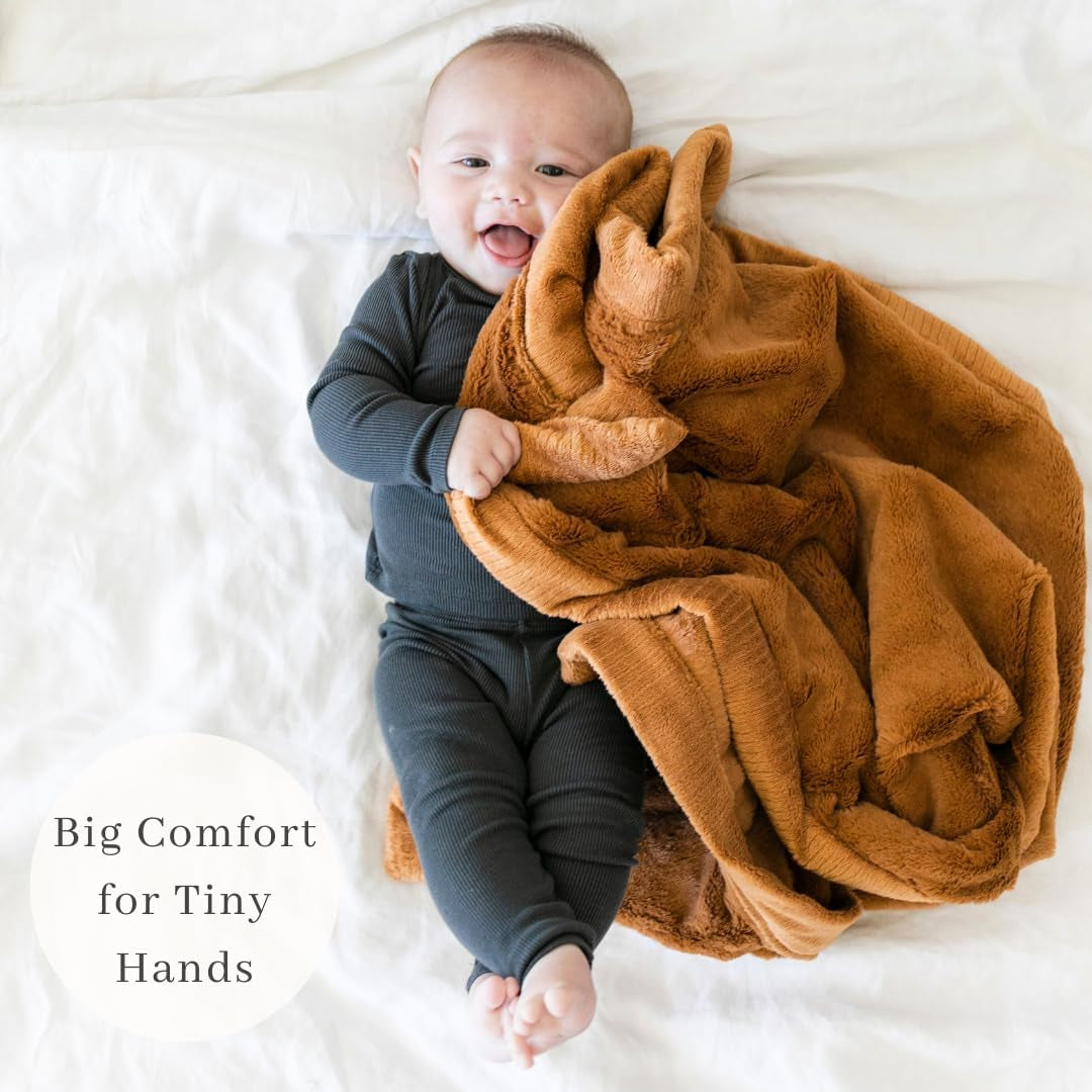 Receiving Blankets for Babies Super Soft Boutique Quality Lush Luxury Baby Blanket (Camel, Receiving Blanket 40" X 30")