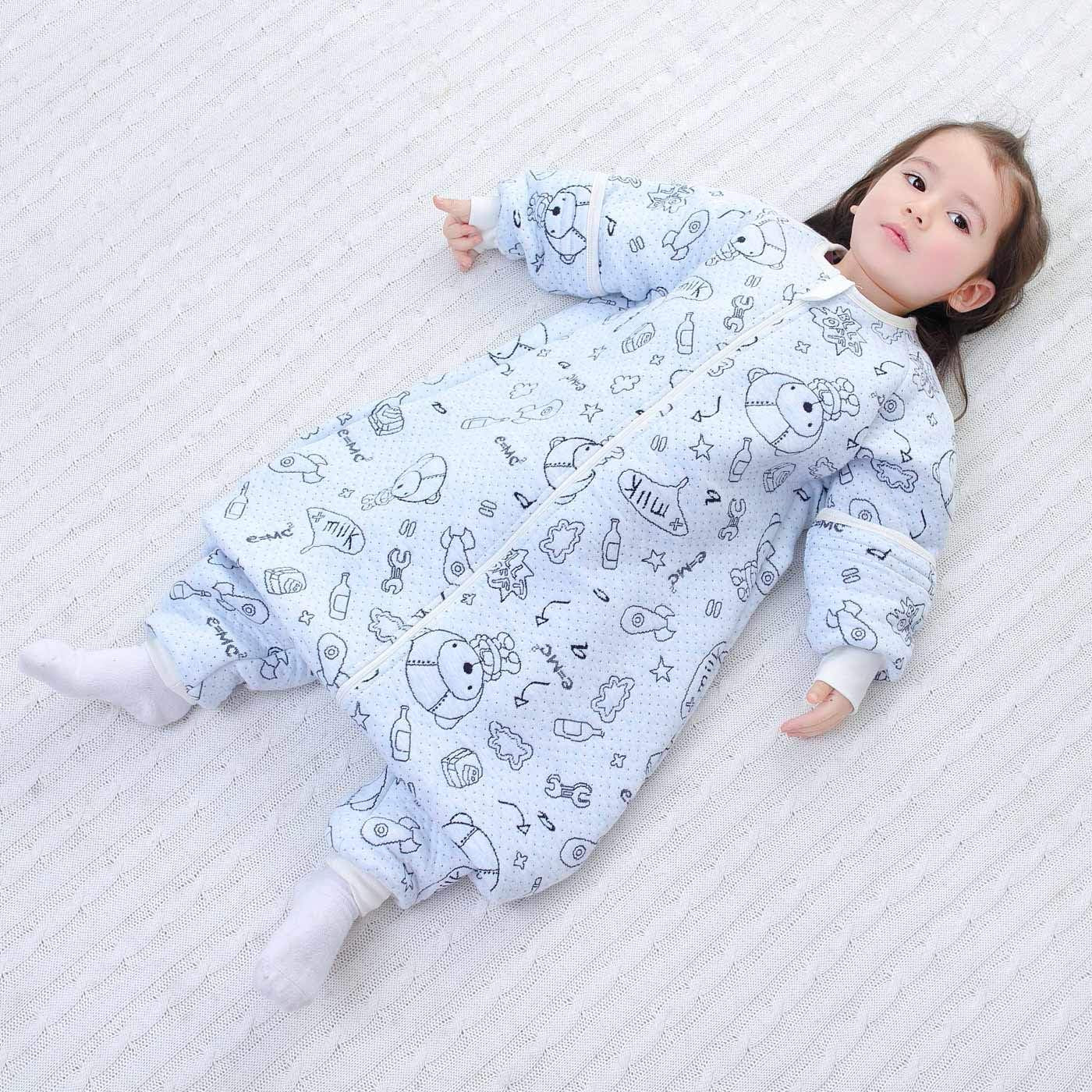 Baby Wearable Blanket 100% Soft Cotton Cartoon Sleepsuit Warm Pajamas