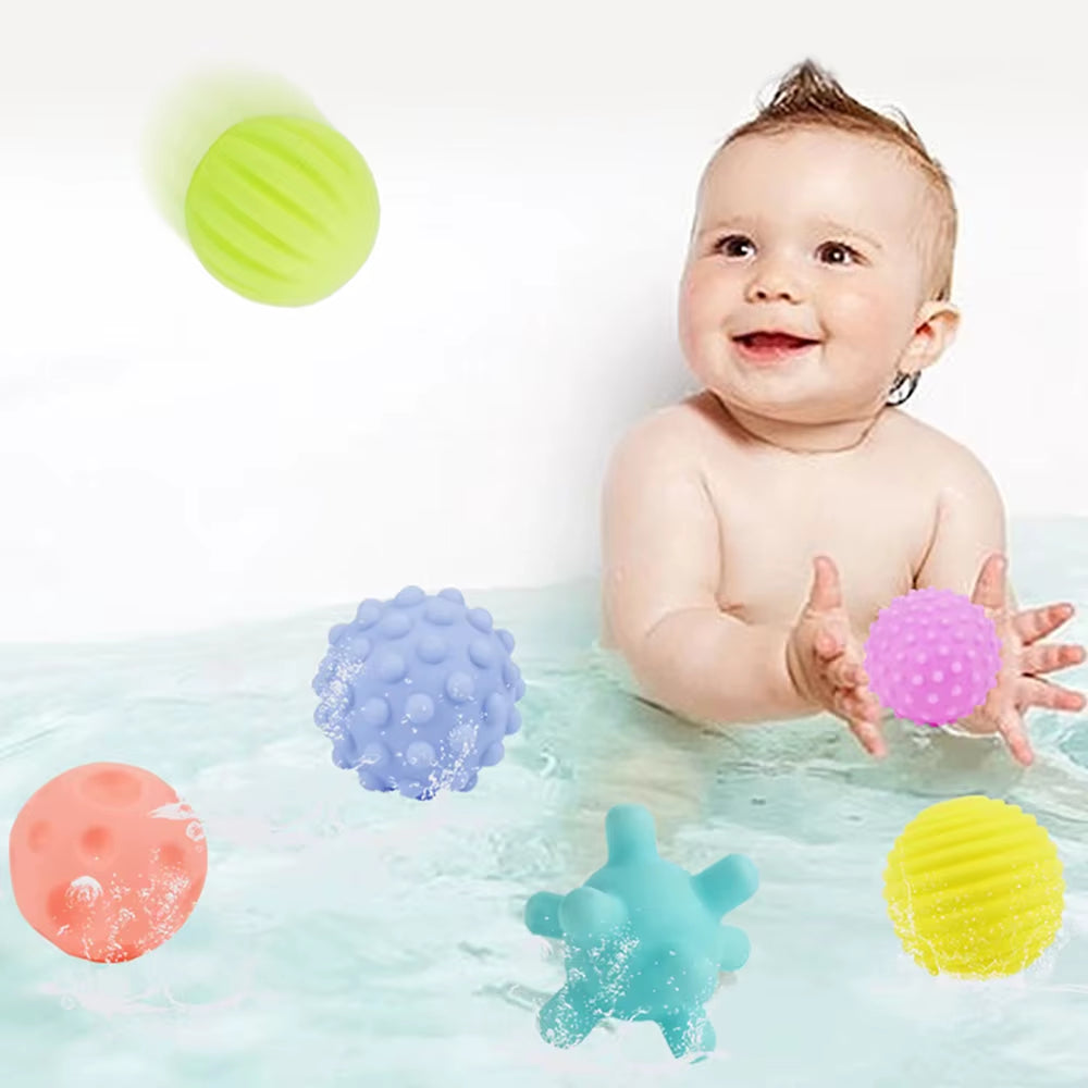 6Pcs Textured Multi Ball Set Develop Tactile Senses Toy Baby Touch Hand Ball Toys Training Ball Massage Soft Balls Kids Gifts