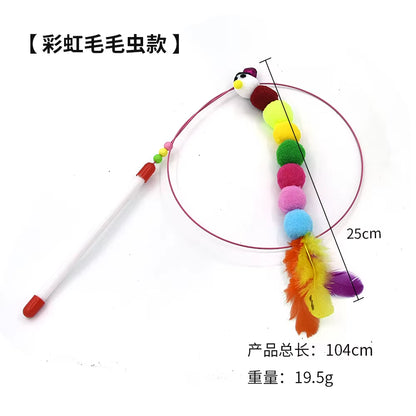 Pet Cat Interactive Toy Teaser Wand Stick Rod for Cat Pet Supplies Catcher Tassel Toys for Kitten Product Pet Toys