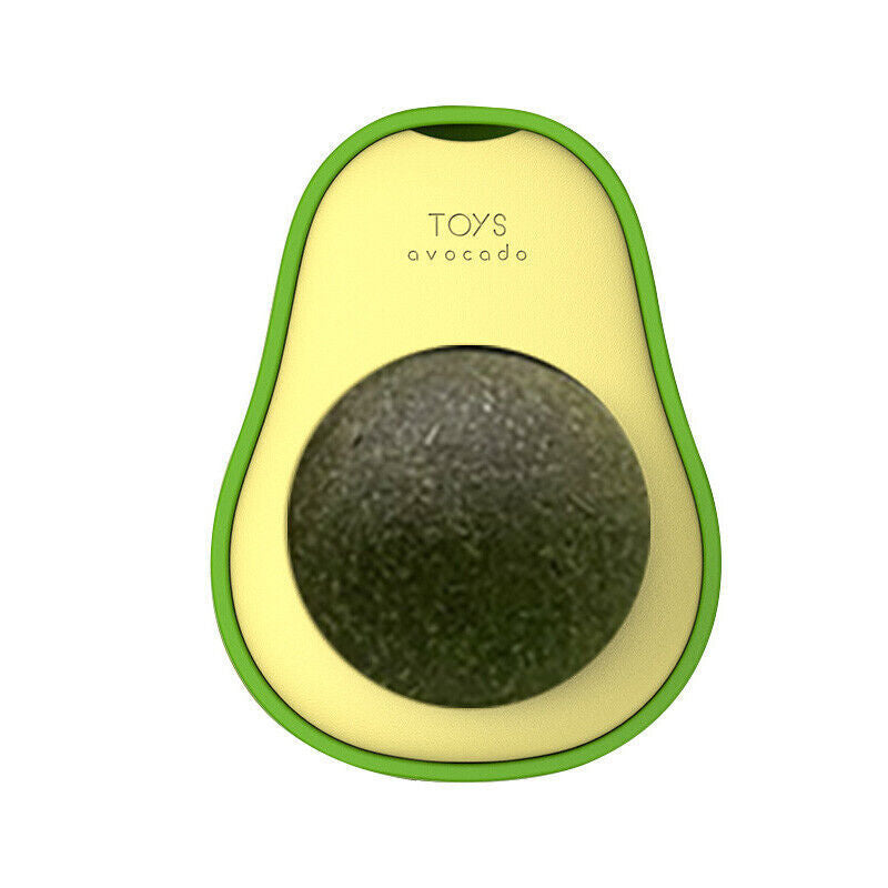 Cute Avocado Catnip Toys Cat Teeth Cleaning Toy Cat Supplies Catnip Mini Cat Treat Toys Interactive Pet Toys Pet Products Pet Avocado Ball Cute Funny Mint Cleaning Teeth Toy for Cat Supplies