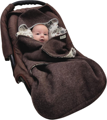 Baby Swaddle Hooded Blanket I Stroller I Carseat Blanket I Newborn Babies I Winter (Dots)