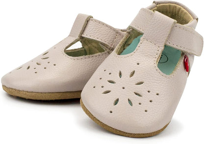 Easy on Leather Mary Jane Baby Shoes, Anti-Slip and Soft Sole