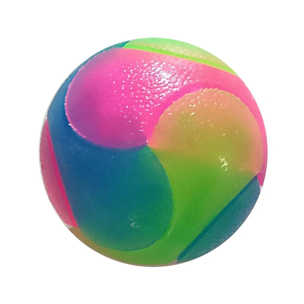 Light Dog Balls Flashing Elastic Ball Glow in the Dark Interactive Pet Toys } C2E6